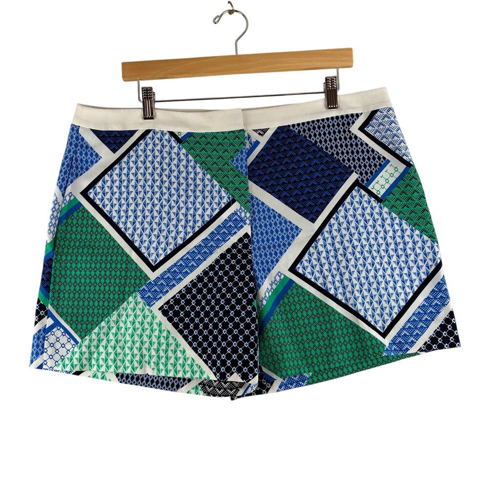 Tommy Hilfiger Color Block Shorts Womens 14 Beach Coastal Bright Classy Tailored
